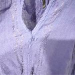 Free People  New Romantics Size Medium‎ Blue Embroidered Tassel Tunic Sleeveless Photo 5