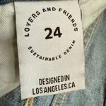 Lovers + Friends Reece High Rise Slim Straight Denim Jeans Womens 24 Blue NWOT Photo 14
