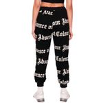 Absence Of Colour Pants Womens XS Roma Jogger Sweatpants Spellout Streetwear NEW Black Photo 4