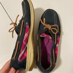 Sperry women’s blue shoes with pink plaid — size 9.5 Photo 3
