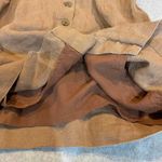 Aritzia Wilfred Sun Ducharme Button Front Dress Women 8 Brown Linen Smocked Back Photo 7
