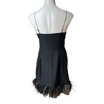 Juicy Couture Feather Hem Black Silk Dress, Sz 2 Photo 7