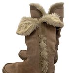 The North Face  Jozie II Boots Taupe Sz 6 Waterproof Insulated Suede Leather Fur Photo 1