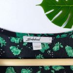 ASOS Subdued Emerald Leaf Floral Print Ruffle Tiered Flare Sleeve Dress Photo 8