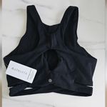 Athleta NWT -  Conscious Crop Cut Out A-C Sports Bra Black Size Large Photo 5