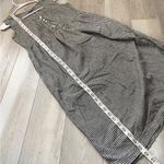 Gingham Cotton Dress button front midi womens Black White (size 2 petite) picnic Photo 4