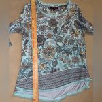 Gloria Vanderbilt Floral Patterned 3/4 Sleeve Top Y2K large shirt t-shirt Photo 5