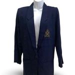 Vintage Francine Browner Rumours Gold Patch Blazer Blue Size M Photo 0