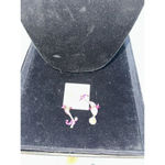 Betsey Johnson  Pink Crystal fish necklace And Earrings (A75) Photo 8