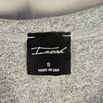 Inoah Womens Gray Short Sleeve Dog Print Hoodie Shirt Top I Noah Small Photo 3