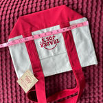 Trader Joe’s Mini Canvas Tote – Red (NWT) Photo 3