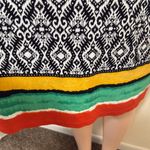 Rafaella  black and White Patterned Dress with Colorful Stripes woman size LARGE Photo 2