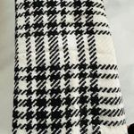 Banana Republic  Women's Houndstooth Scarf,Black & White with fringe Photo 2
