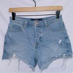 Hollister  Vintage Stretch Light Wash Denim High Rise Button Fly Mom Fit Shorts Photo 0