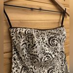 Ruby Rox Y2K  Small Brown White Paisley Polka Dot Strapless Dress Homecoming Prom Photo 1