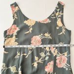 TT Mar Shift Dress Floral Scoop Neck Wide Straps Sleeveless Vintage 90s Green Size M Photo 11