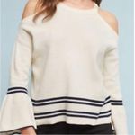 Anthropologie NWT Knitted & Knotted
Open Shoulder Ruffle Sleeve Sweater Small Photo 2
