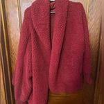 LuLaRoe  red teddy bear cardigan size L Photo 0