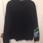 Diane Gilman Black Denim Jacket With Embroidered Island Design  Photo 2