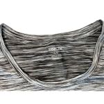 Reebok  Gray Striped High Low Thumbhole Activewear Top Shirt LARGE‎ Urban Runner Photo 4