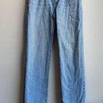 American Eagle Real Good Light Solid Wash Super High Rise Straight Size 4 Regula Photo 0