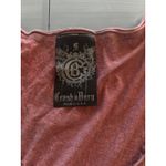 Crash and Burn Deep Vneck Embellished Gun Y2k Womens Size Small Pink Photo 1