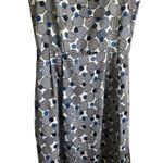 Anne Klein Women Dress 10 Geometric Dot Pockets Belt Flare Career Travel Event Photo 7