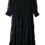 Baltic Born  Nellie Smocked Midi Dress Black Botanical NEW Photo 0