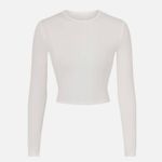 SKIMS New Vintage Crop Long Sleeve T-Shirt Marble - Small NWT Photo 0