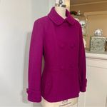 Talbots  Double Breasted Wool Pea Coat Magenta Purple Dress Coat Peacoat Size 10 Photo 7