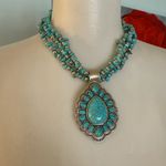 Source Unknown  Turquoise Necklace with Silver Accents Photo 0