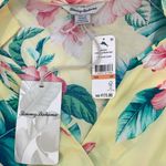 Tommy Bahama  yellow and pink hibiscus floral viscose oversized shirt Photo 7