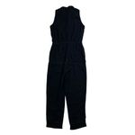 Bella Dahl  Sleeveless Button Front Jumpsuit Black Soft Tencel Chic Small Photo 3