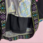 Sandra Darren Mandala Print Sleeveless Sheath Dress Size 8 Black Neon Multi Photo 7