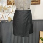 Abercrombie & Fitch NWT Faux Leather Black Wrap Skirt - Sz S ππ Photo 4