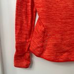 Nike Shirt Women's Small 1/4 Zip Running Pullover Heathered Orange Thumbhole Photo 7