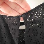 Madewell  Waterlily Tired Ruffle Eyelet Dress Black Sz 12 Photo 4