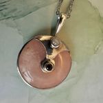 Sterling Silver Rose Quartz, Pearl & Garnet Pendant Necklace Pink Photo 3