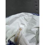 Helen Jon Halter Tankini Swim Top Navy White Geometric Print USA Made Stretch L Blue Size L Photo 11