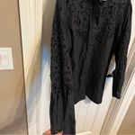 Johnny Was  Jade Eyelet Button Up Top Black Photo 2