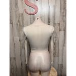 White Ribbed Button Front Long Sleeve Crop Top Size S White Photo 1