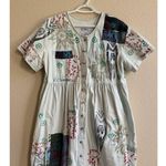 Vtg 1990's VC TORIAS Hand Painted Floral Art To Wear Denim Maxi Dress OS Teacher Size undefined Photo 11