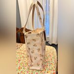 Coach  Floral Canvas Tote - Cream and Brown Photo 1