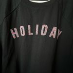 a.n.a  Womens Crewneck Black Graphic Long Sleeve Sweatshirt Photo 7