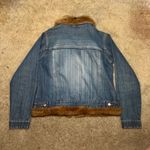 Route 66 Size Large  Denim Fur Trim 100% cotton Denim Jacket Photo 2