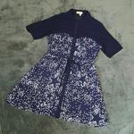 Patriotic Dress Stars Navy Sz 9 Pinup Vera Wang Blue Photo 0