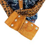 Free People  We The Free Button Up Top Linen Western Blouse Womens Size XS Photo 8