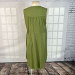 Torrid Women's Sleeveless cinched Waist Gold Chain Notch Necklaine Green Dress 0 Photo 5