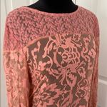 Sundance Silk Coral Sheath Dress with Long Sleeves. Photo 1