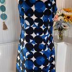 AB Studio Sheath Sleeveless Blue,Black & White Dress Photo 0